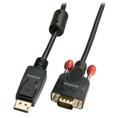 1m DisplayPort Male To VGA Male Adapter Cable - Black